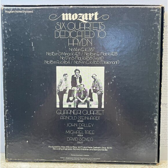 Guarneri Mozart Six Quartets Dedicated To Haydn 3LP Box Set RCA Red Seal CRL1988 - Picture 5 of 9